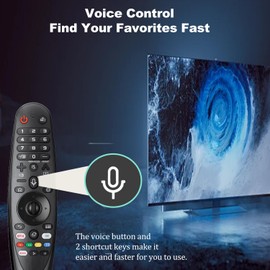 HopeNest Voice Magic Remote AKB75855501 Replacement for LG Smart OLED, Thinq, and WebOS TVs, Compatible with Models AN-MR20GA, MR21GA, MR22GN, MR23GN, MR24GN