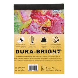 Grafix Dura-Bright, White, .010, 5x7 inch Pad, 12 Sheets, P10DBOW57-12