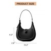 MoreFarther Shoulder Bag in Genuine Leather for Women, Crescent Bag