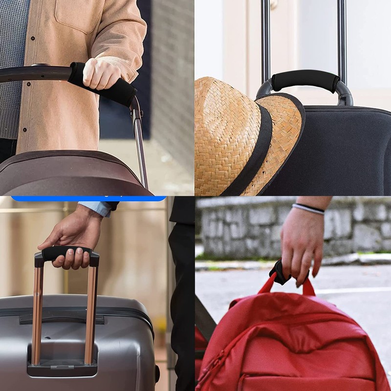 2 Pack Luggage Handle Wraps for Suitcase, Bright Color Comfort