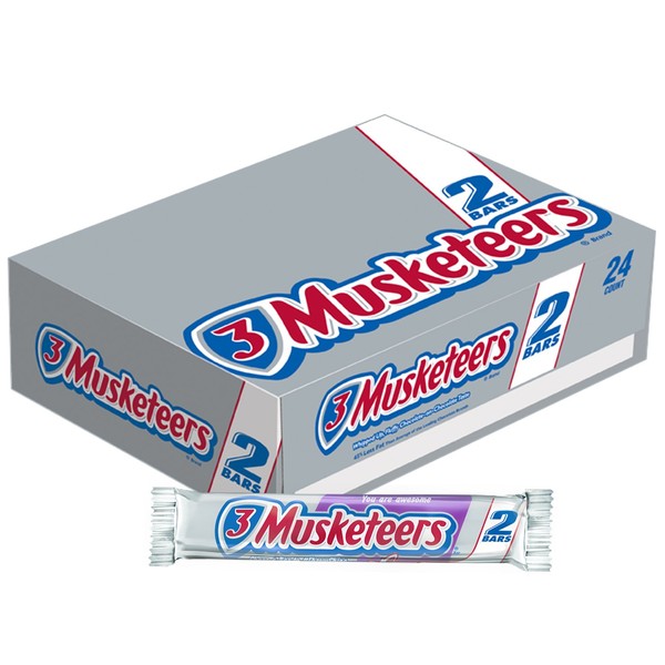 3 MUSKETEERS Chocolate Sharing Size Candy Bars 3.28-Ounce Bar 24-Count