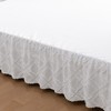 Tufted Bed Skirt Queen Size, Ruffled Bed Skirt with Split