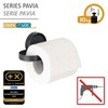 Static-Loc® Plus Pavia Toilet Roll Holder Black No Drilling Required
