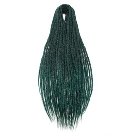 30 Inch 20 Strands Dreadlocks Extensions Dreads Locs Crochet Hair for Women Handmade Soft locs crochet hair braids Synthetic thin 0.6cm Hippie Double Ended Dreadlocks (30,Forest Green)