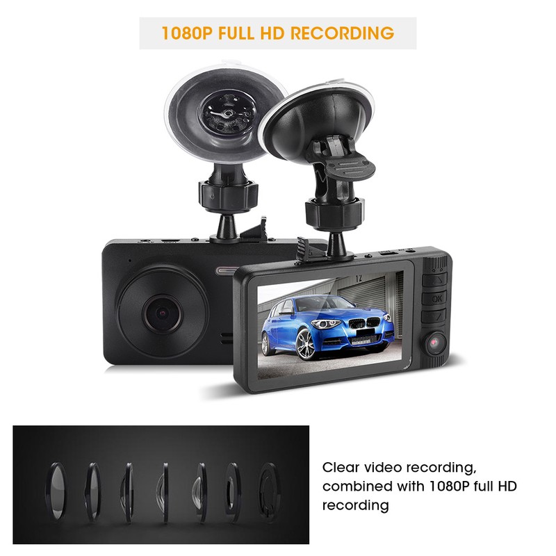 3.2in 1080P Car Video Recorder FHD 170 Degrees Dashboard DVR
