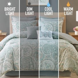 Comfort Spaces Cozy Comforter Set-Modern Classic Design All Season Down Alternat