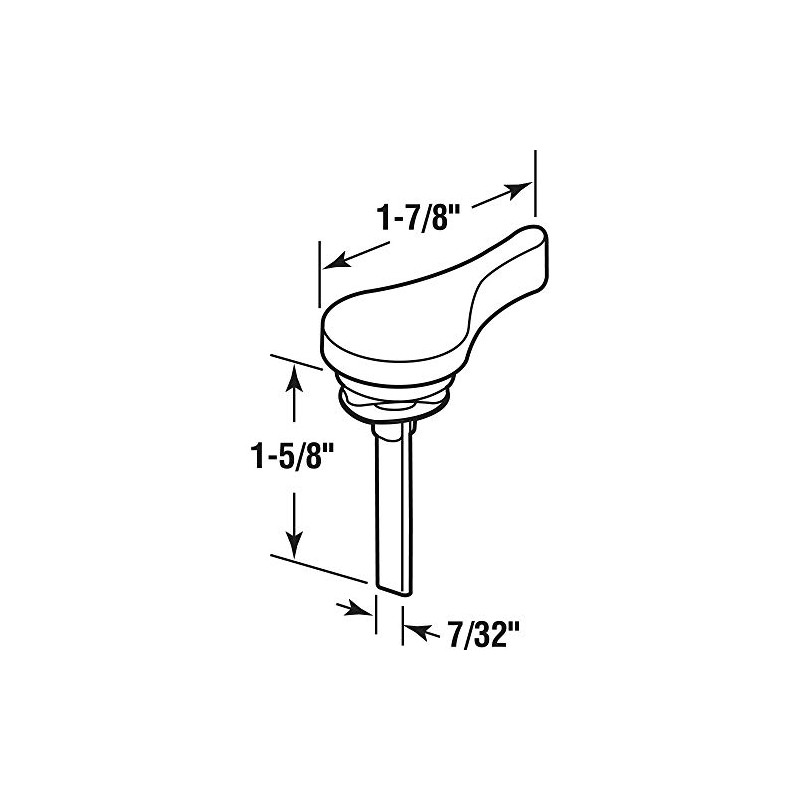 Prime-Line E 2703 Sliding Door Latch Lever, 1-3/8 In. Tail,