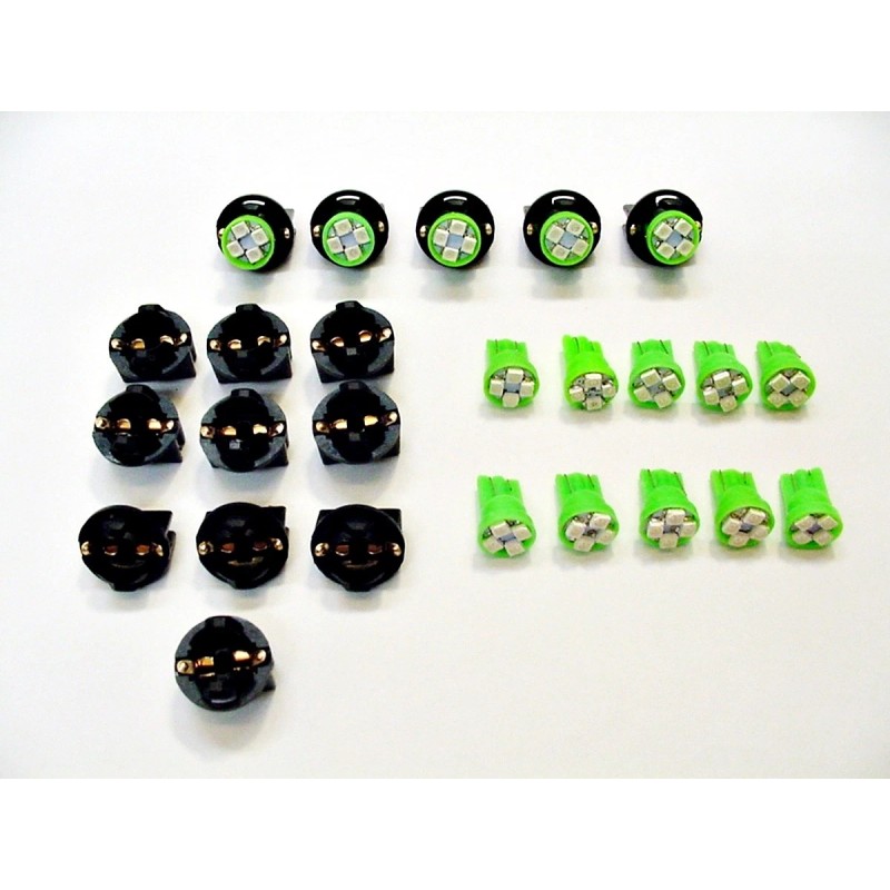 Lumiglow 15 Green 4 LEDs Light Bulbs 1/2" Sockets License