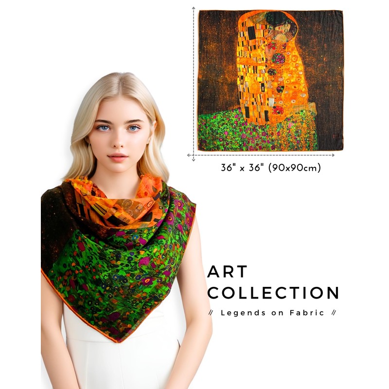 PoeticEHome Cashmere Scarf Wrap 36x36 Inch - Featherlight Artistic Large