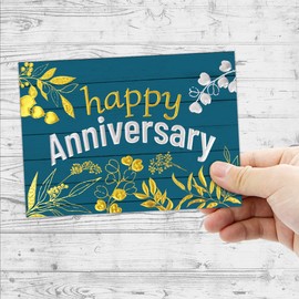 Fancy Land 12 Anniversary Cards with Envelopes Foil Anniversary Greeting Cards Business Office Wedding