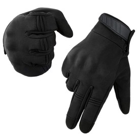 Neusky Men’s Tactical Gloves Touchscreen, Cycling Gloves, Motorcycle Gloves, Mountain Bike Gloves, Outdoor Sports Gloves, ideal for Airsoft, Military, Paintball, Hunting, black, s