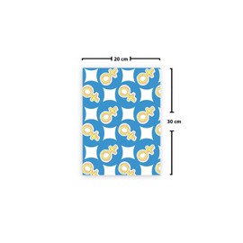 Le Jardin du Lin Printed Cotton Bags with Drawstring, Shopping Bag, Fabric Bag, Fabric Bag, Vegetable Bag, Reusable, Environmentally Friendly, Multipurpose, Foldable, Size: 20 x 30 cm