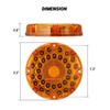XtraGlow 7" Round Transit Turn Signal Light Amber LED Parking