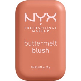 NYX Professional Makeup Buttermelt Blush, rubor en polvo de alta pigmentación, fórmula vegana, manteca de mango, almendra y karité, acabado suave hasta por 12H – Tono Butta Sunset Sorbet (Coral Cálido), 5g