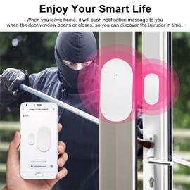 Splenssy Tuya Zigbee Smart Door Magnetic Sensor Door Window Security Alarm Sensor Magnetic Switch Contrl Smart Home Wireless Detector