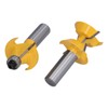 2Pcs Tongue Groove Router Bit 120° with Edge Banding Woodworking