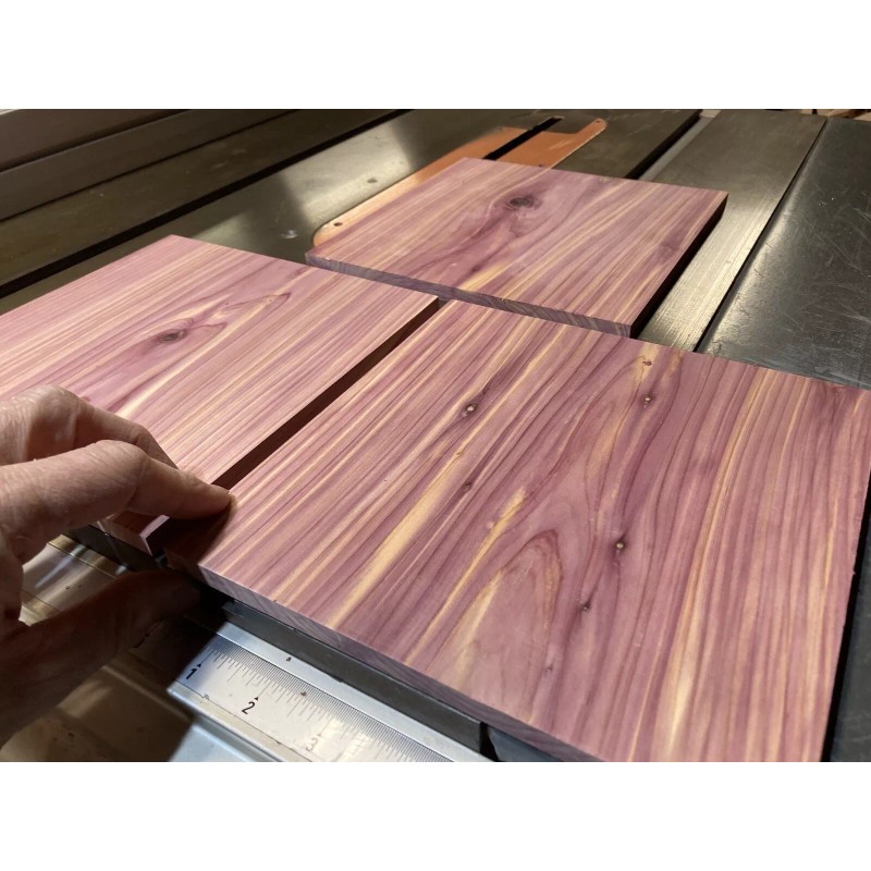 Aromatic Eastern Red Cedar, set of 7 boards, dimensions as