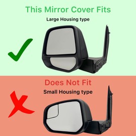 Spieg Passenger Side Mirror Cover with Small Housing for 2014-2023 Ford Transit Connect | Right Side Mirror Housing | Textured Black Side View Mirror Cap Replacement for OE DT1Z-17D742-DA