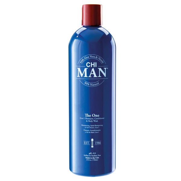 CHI Man The One 3-in-1 Shampoo, Conditioner & Shower Gel, 739 ml