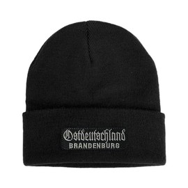 No Face No Name Brandenburg East Germany Hat in Black I Unisex I Embroidered Patch I Beanie Knitted Hat Winter Hat, black, Unit size