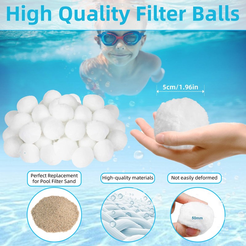 Gubuyi Filter Balls Pool, Filter Balls for Sand Filter Systems,