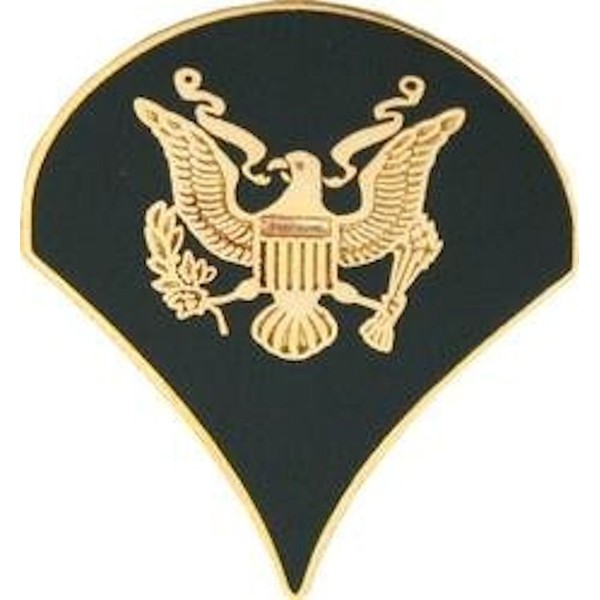 HMC U.S. Army Spec 4 (Colored) Small Hat Pin, Black,