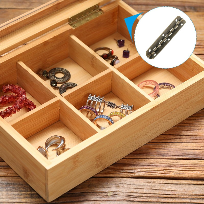 PATIKIL 4pcs Small Piano Hinges 2.6" x 0.6" Mini 90