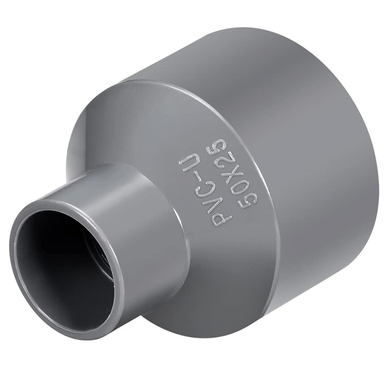 TOP-VIGOR 2Pcs PVC DWV Reducing Coupling, 25mm x 50mm Socket