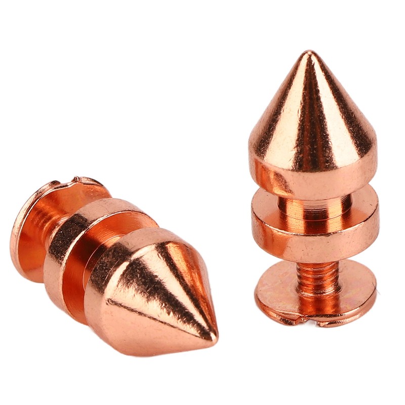 100 Sets Spiked Cone Spike Stud Rose Gold High Hardness