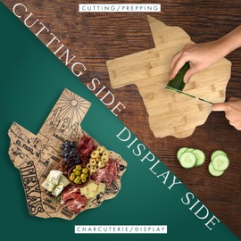 State of the Home Cutting Board – Texas Bamboo Cutting Boards for Kitchen - Home Gifts for Housewarming to Use as Decorative Cutting Boards and a Charcuterie Boards