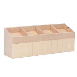 1:12 Scale Dollhouse Fruit Stand Miniature Display DIY Coloring 4 Grids Birch Wood Dollhouse Fruit Vegetable Shelf