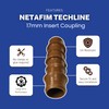 Netafim 17mm Techline Insert Coupling - Drip Irrigation Barbed Insert