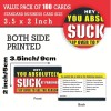 CDXHOME You Absolutely Suck At Parking Cards 100 Pack Durable