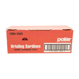 MW Polar Smoked Brisling Sardines in Canola Oil, 3.52 oz Can, Wild Caught (Pack of 12)
