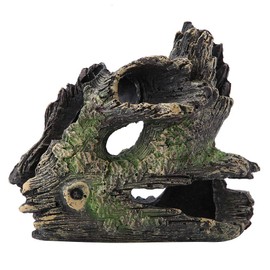 Aquarium Resin Wood Trunk Ornament, Artificial Resin Tree Trunk for Fish Tank Ornaments Betta Fish Ornament Aquarium Driftwood Fish Tank Cave Aquarium Hideout Caves (ST-004C)
