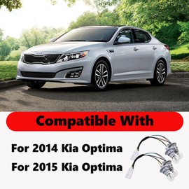 2Pcs 92451-4C500 Rear Tail Light Bulb Socket and Wire Harness Compatible with Kia Optima 2014 2015 924514C500