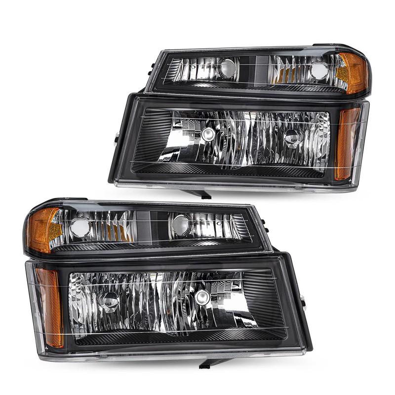 SOCKIR 4pcs Headlight Assembly Compatible with 04-12 Chevy Colorado /