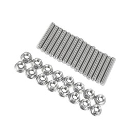 VekAuto 16pcs Stainless Steel Exhaust Manifold Bolt Stud Hardware for Ford 4.6 5.4 Liter V8 2 Manifolds Auto Accessories
