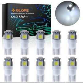 194 bombillas LED de 6000 K, color blanco, 168 T10 2825 5SMD, bombillas LED de repuesto para coche, mapa, puerta, cortesía, placa de matrícula de tablero (10 unidades)