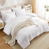Litanika Comforter Queen Size Set White - 7 Pieces Bed