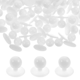 Tofficu 100pcs Chef's Coat Buttons: Uniform Suit - Plastic Round Movable Jacket Cooking Button for Garment Accessories - White Clothing Buttons for Men