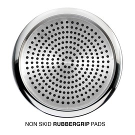 Oggi Stainless Steel Non Skid Rubbergip Tray, 14-Inch Diameter