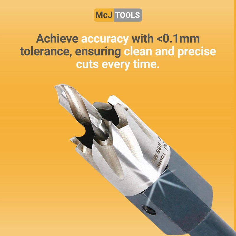 McJ Tools 1/2 Inch HSS M2 Drill Bit Hole Saw
