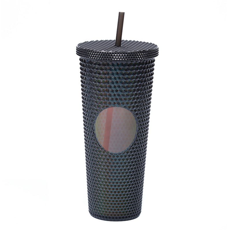 710ML/24OZ Large Capacity Water Cup Fully Studded Matte Tumbler Reusable