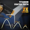 AMZWEI 50PCS Titanium Oscillating Tool Blades, Curved Edge Oscillating Saw