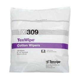 Texwipe TX309 TexWipe 9" x 9" Cotton Cleanroom Wiper (Pack of 300)