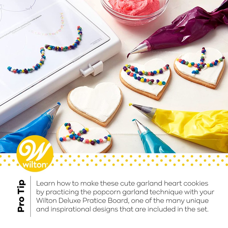 Wilton Deluxe Practice Board Set - Practice Piping Stars, Flowers,