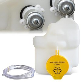 OE Style Car Windshield Washer Reservoir Tank Reservoir Cap Washer Fluid Pump Compatible with 03-06 Jeep Wrangler, CH1288147, White