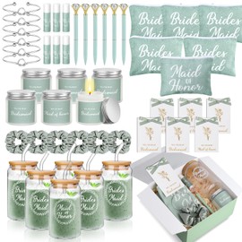Guifizeiom 61 Pcs Bridesmaid Proposal Gifts Set of 6, Will You Be My Bridesmaid Box(Sage Green)