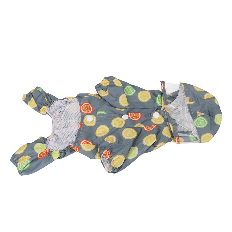Dog Raincoat Hooded Reflective Windproof Breathable Lightweight Pet Rain Jacket
